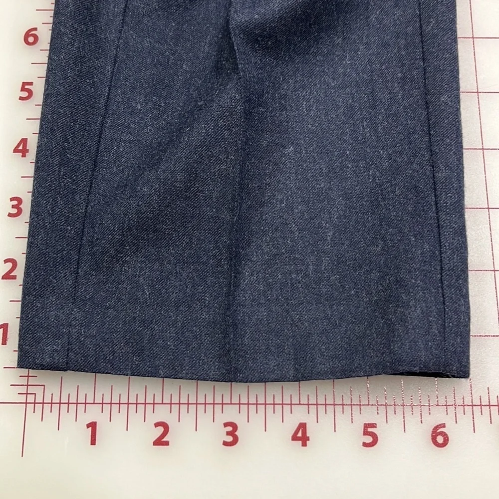 THEORY Korene R Urban Flannel Wool Pull On Navy Pants SZ M